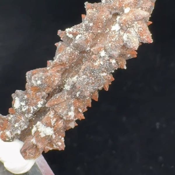 Orange Spiky Calcite Column Yunnan 10.0 cm — complete view