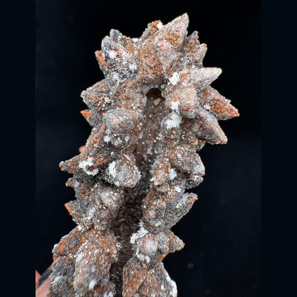 Orange Spiky Calcite Column Yunnan 10.0 cm — alternate view