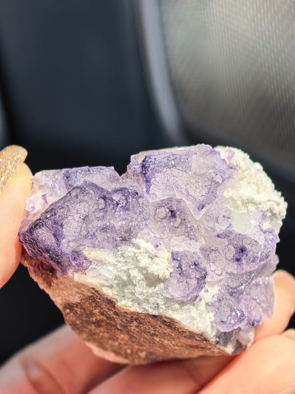 Purple Rim Fluorite Landscape — Guizhou — individual mineral specimen view 2
