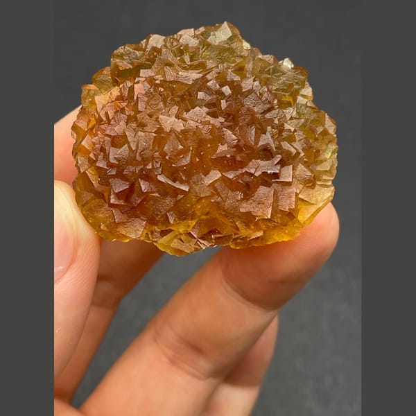 Green fluorite cluster from Henan — alternate view