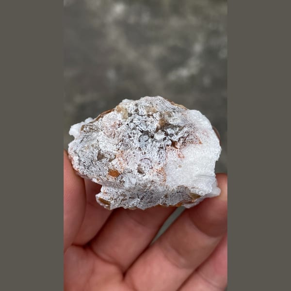 Tan calcite cluster from Yunnan — detail view