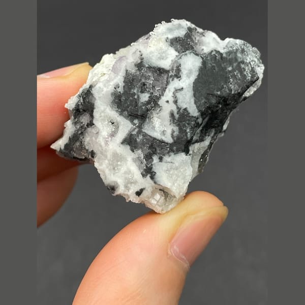 Purple fluorite cluster from Fujian — detail view