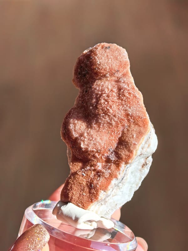 Deep Pink Aragonite Cluster — Yunnan — individual mineral specimen view 2