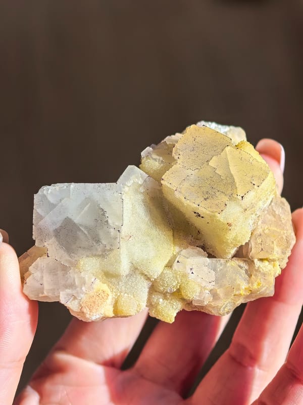 Purple Rim Replacement Fluorite Cluster — Guizhou — individual mineral specimen view 2