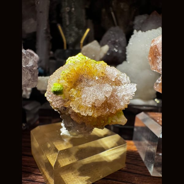 Yellow, White and Green Creedite 3.5 cm — alternate view