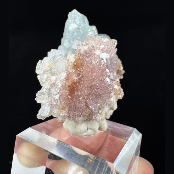 Creedite with Fluorite and Pink Inclusions 5.5 cm — alternate view