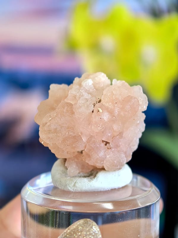 Pink Nirvana Quartz Flower Cluster — Brazil — individual mineral specimen view 1