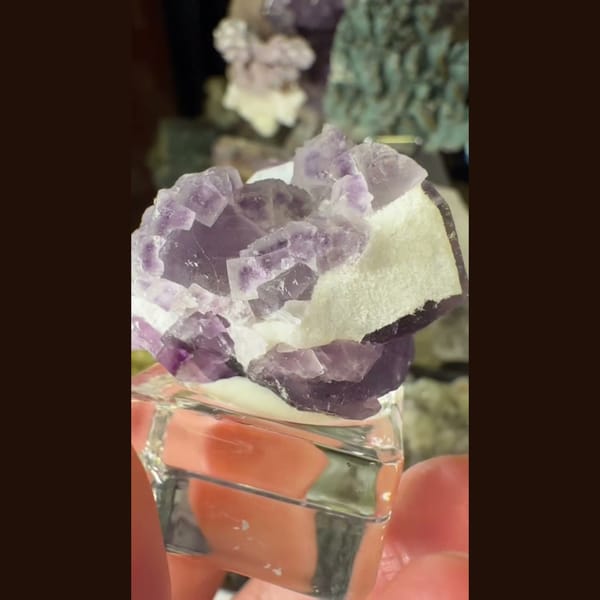 Purple Fluorite with Second Growth Zhejiang 4.0 cm — complete view
