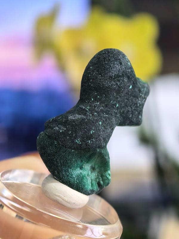 Velvet Malachite with Chatoyant Surface — individual mineral specimen view 1