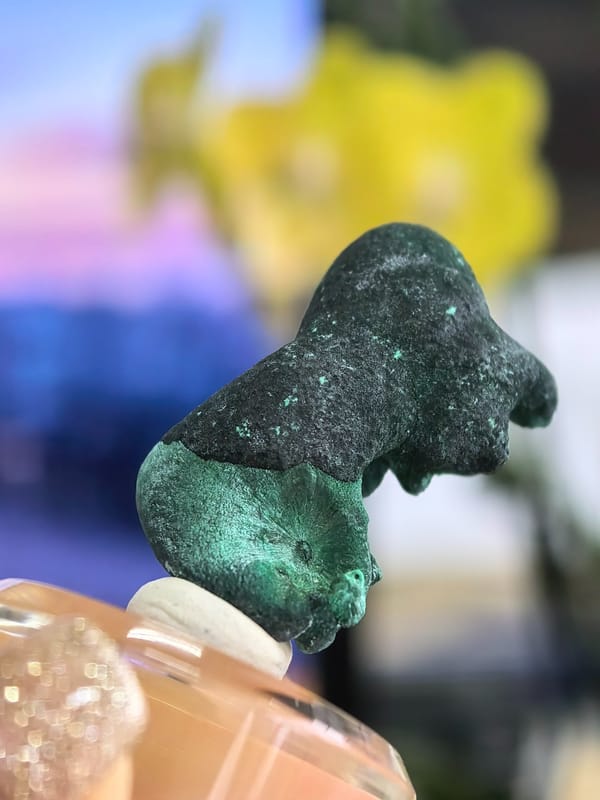 Velvet Malachite with Chatoyant Surface — individual mineral specimen view 2