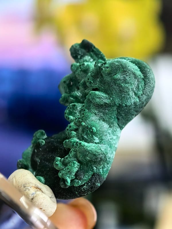 Velvet Malachite with Chatoyant Surface — mineral specimen view 3