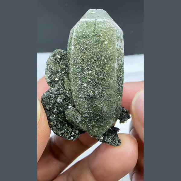 Chlorite Quartz with Wolframite Yaogangxian 4.2 cm — alternate view