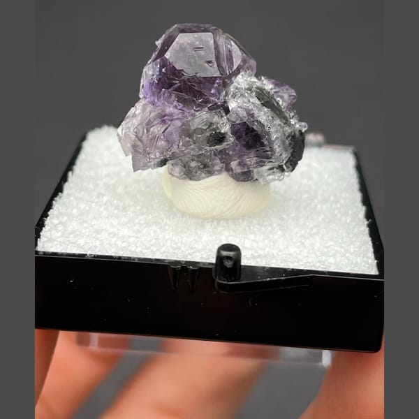 Tanzanite blue fluorite from Fujian — complete view