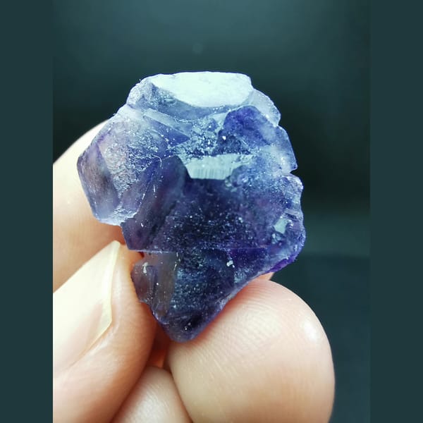 Small purple fluorite cluster — alternate view