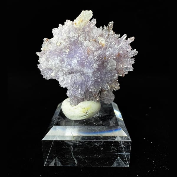 Purple Creedite Spray Cluster 3.5 cm — complete view