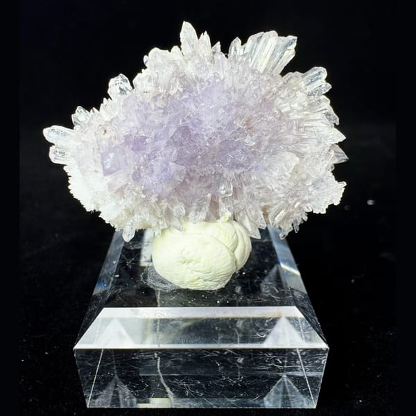 Radiating Purple and White Creedite 4.0 cm — complete view