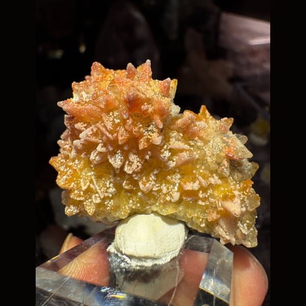 Orange Calcite Cluster Yunnan 4.0 cm — alternate view