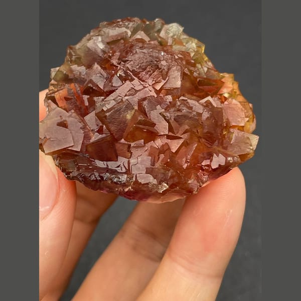 Large green fluorite cluster from Henan — detail view