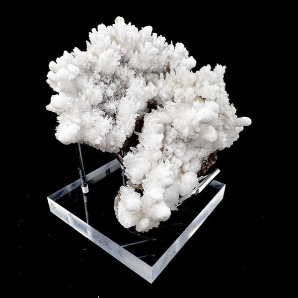 White Hydrozincite Flower Cluster Guiyang 7.0 cm — alternate view