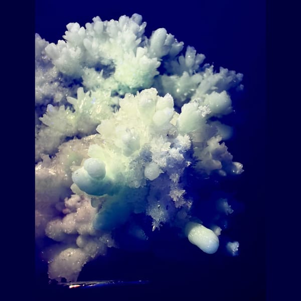 White Hydrozincite Flower Cluster Guiyang 7.0 cm — detail view