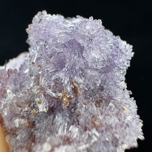 Purple Creedite Cluster 4.0 cm — detail view
