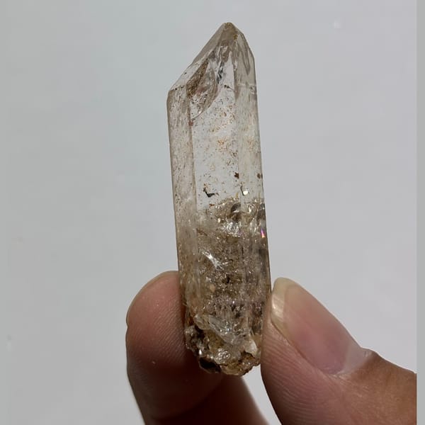 Complete freestanding Xuebaoding quartz — alternate view