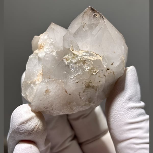 Smoky-tip Xuebaoding quartz — alternate view