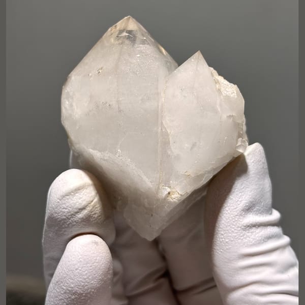 Smoky-tip Xuebaoding quartz — alternate view