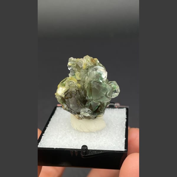 Fluorite with yellow mica from Namibia — alternate view