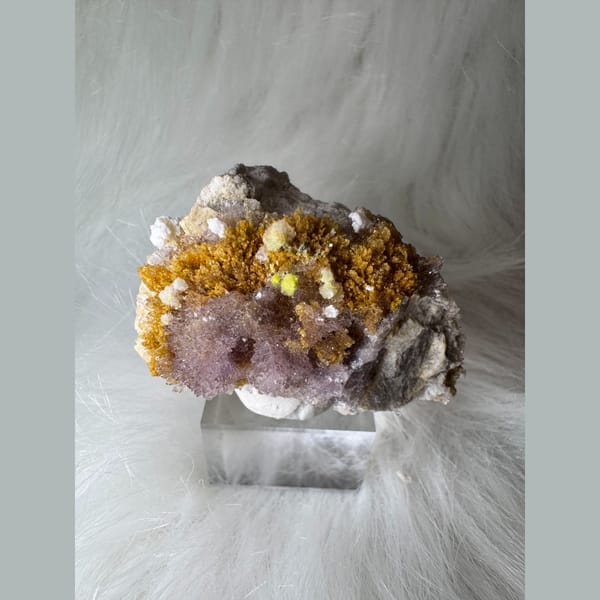 Purple and Yellow Creedite 4.2 cm — complete view