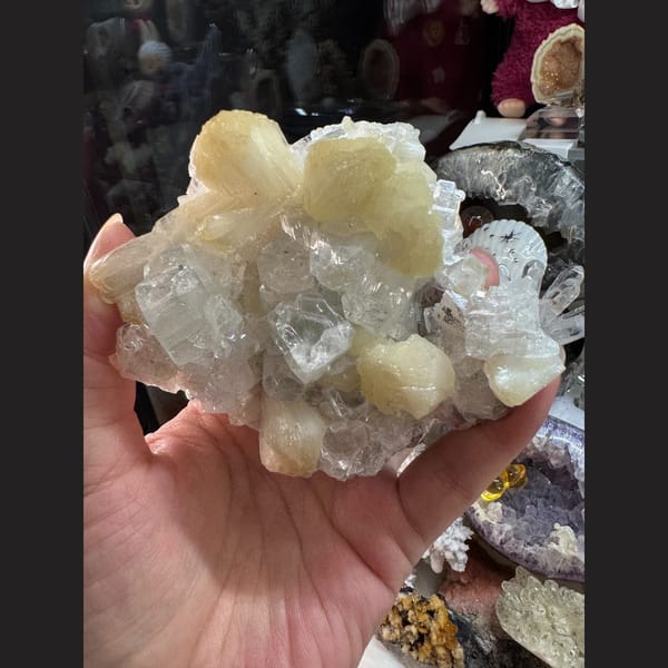 Apophyllite with Zeolite India 9.5 cm — alternate view