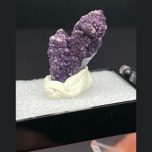 Purple fluorite with quartz from Inner Mongolia — alternate view