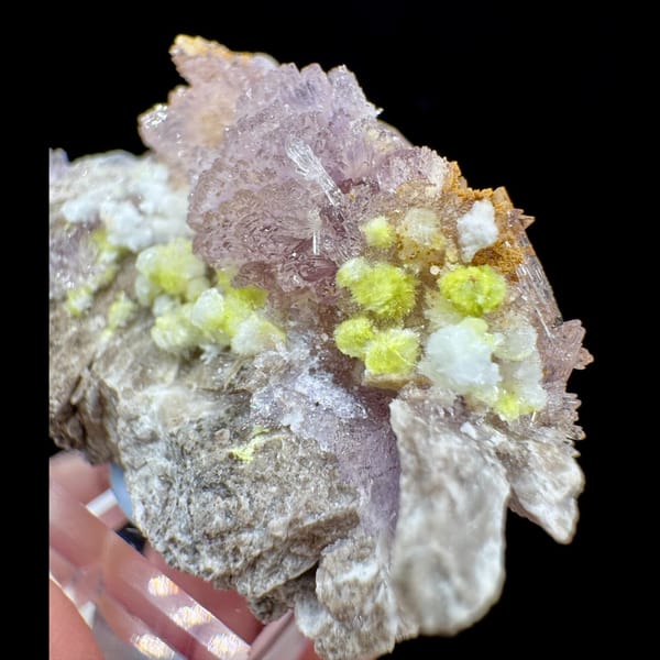 Creedite with Carlhintzeite 4.3 cm — alternate view