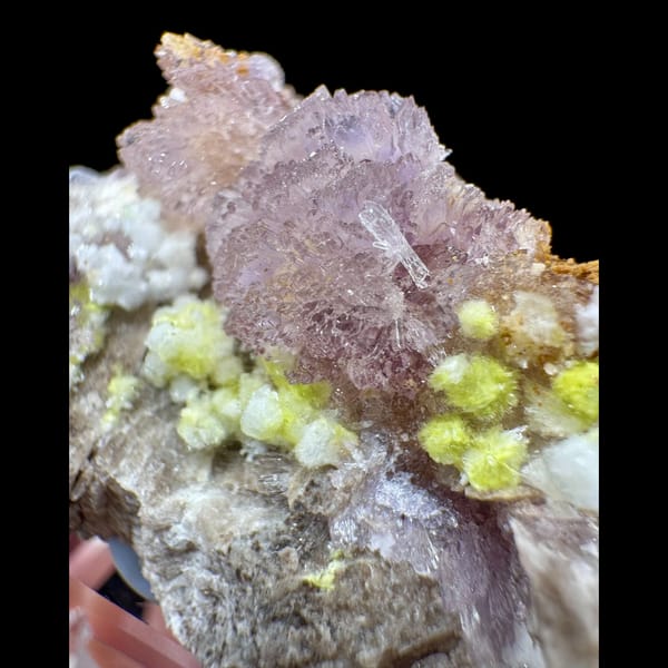 Creedite with Carlhintzeite 4.3 cm — detail view