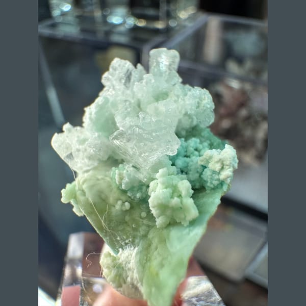 Blue-Green Garden Gypsum with White Flowers 3.5 cm — alternate view
