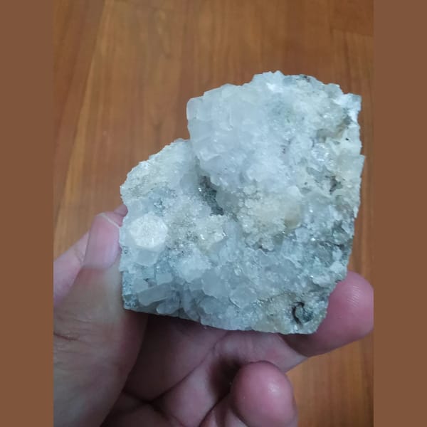 Glassy apophyllite crystal cluster — alternate view