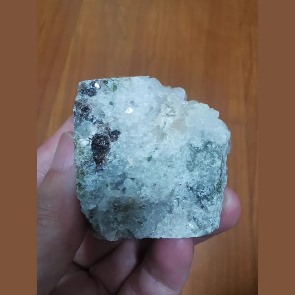 Glassy apophyllite crystal cluster — alternate view