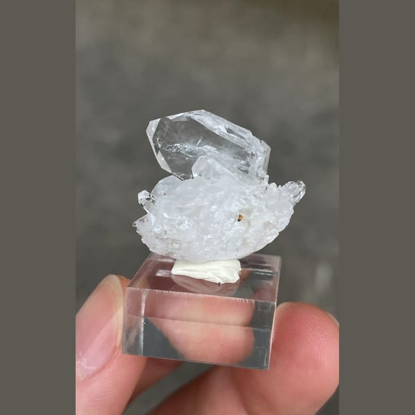 Chain suture quartz from Pakistan — detail view