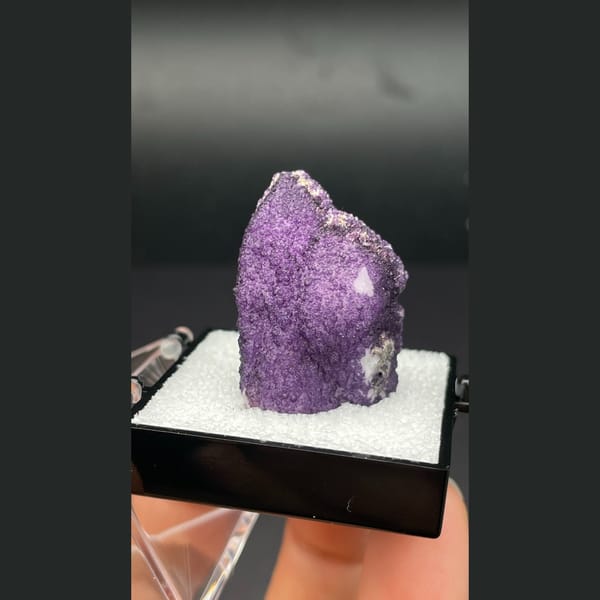Larger purple fluorite with quartz from Inner Mongolia — complete view