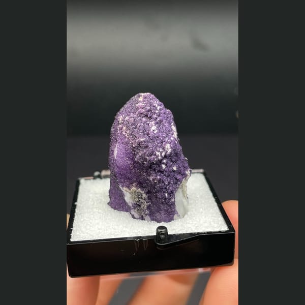 Larger purple fluorite with quartz from Inner Mongolia — alternate view