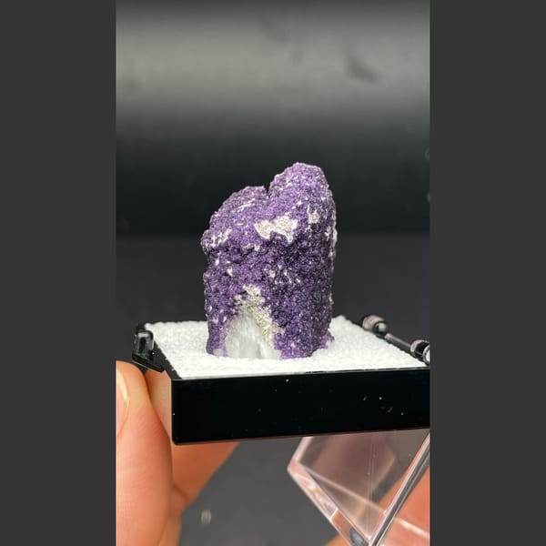 Larger purple fluorite with quartz from Inner Mongolia — alternate view