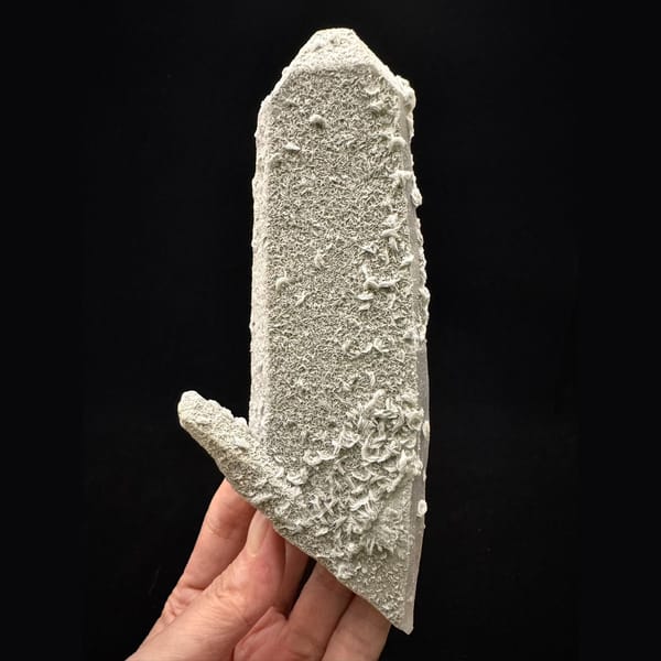 Chlorite quartz with petal calcite from Inner Mongolia — alternate view