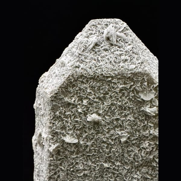 Chlorite quartz with petal calcite from Inner Mongolia — alternate view