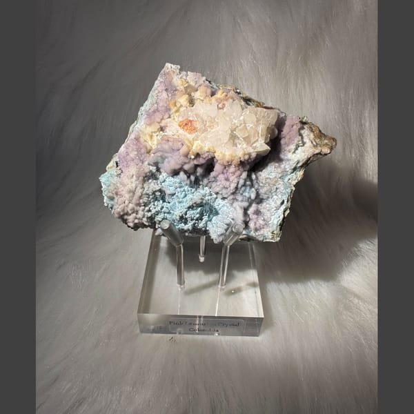 Large Blue-Purple Gibbsite with Gypsum 10.0 cm — complete view
