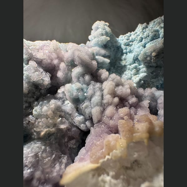 Large Blue-Purple Gibbsite with Gypsum 10.0 cm — alternate view