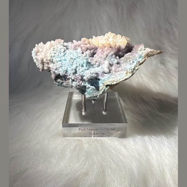 Large Blue-Purple Gibbsite with Gypsum 10.0 cm — detail view