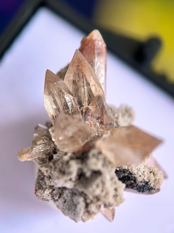 Champagne Topaz Flower Cluster — Mexico — individual mineral specimen view 1