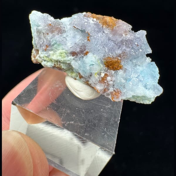 Blue-White Fluorite with Quartz 3.0 cm — alternate view