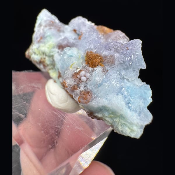 Blue-White Fluorite with Quartz 3.0 cm — alternate view