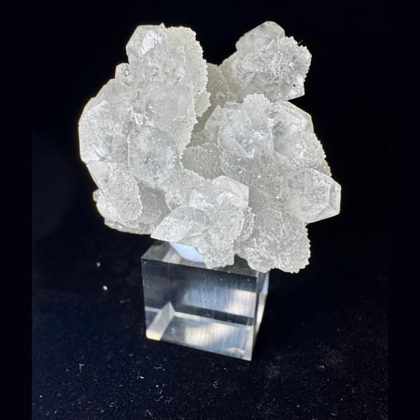 White Apophyllite Cluster India 4.3 cm — alternate view